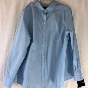 Liz Claiborne Womens Size 2X Blouse Button Down Lo